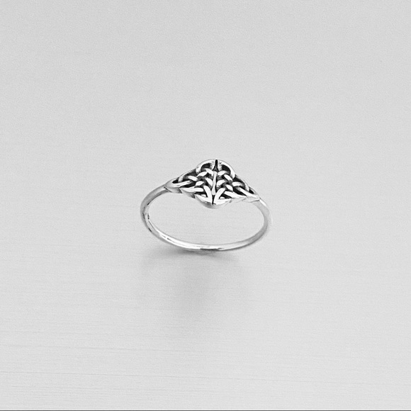 Sterling Silver Small Celtic Ring, Knot Ring, Silver Rings, Endless Knots - Picture 2 of 8